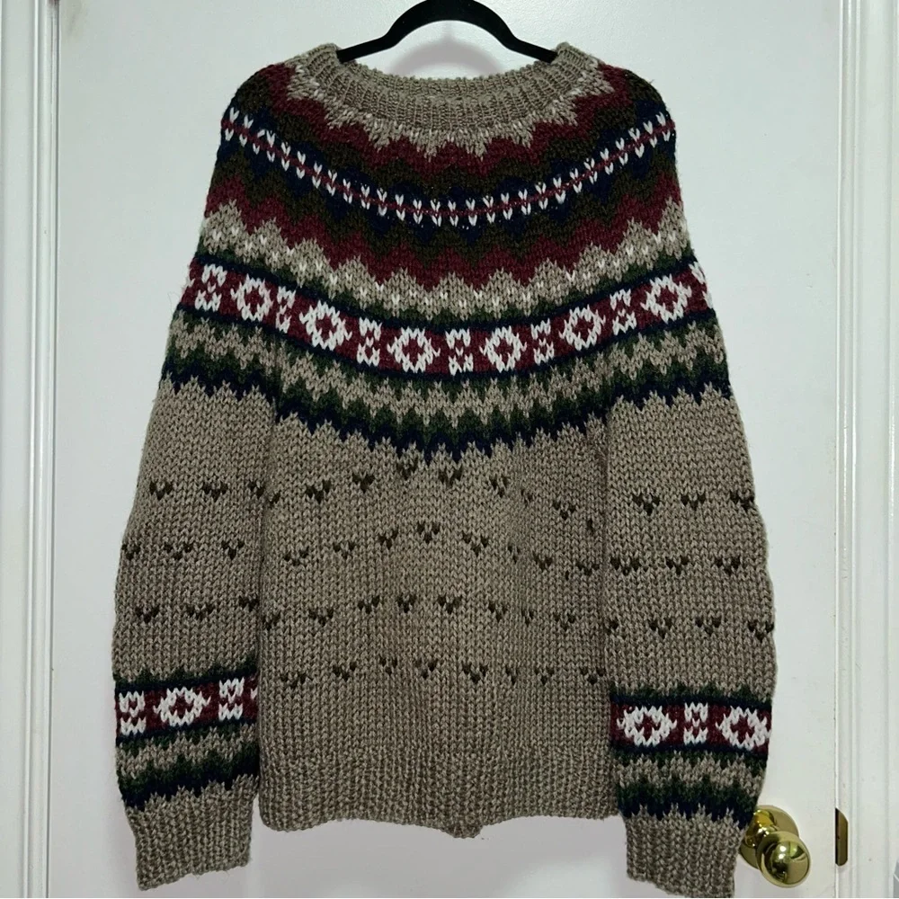Vintage Apollo Rossi Men’s Fair Isle Sweater Size Medium Pattern Knit - Picture 4 of 8